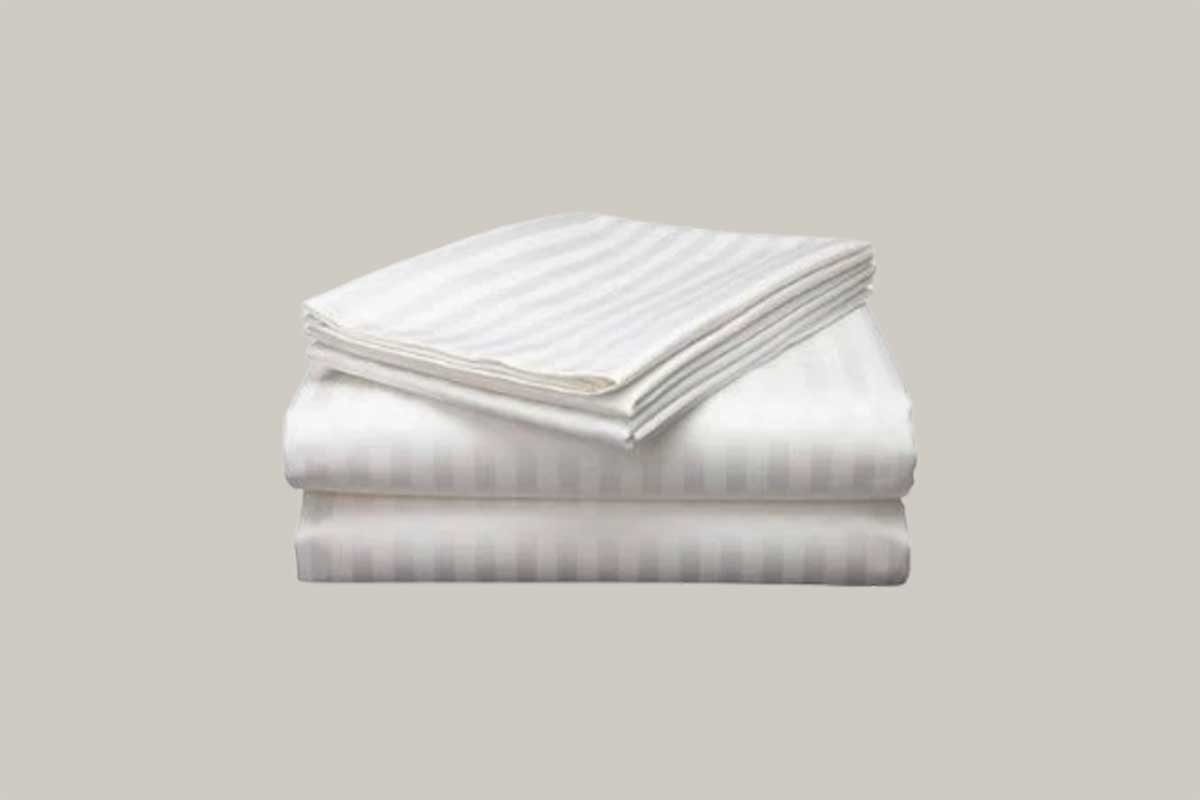 White Stripe Flat Sheet