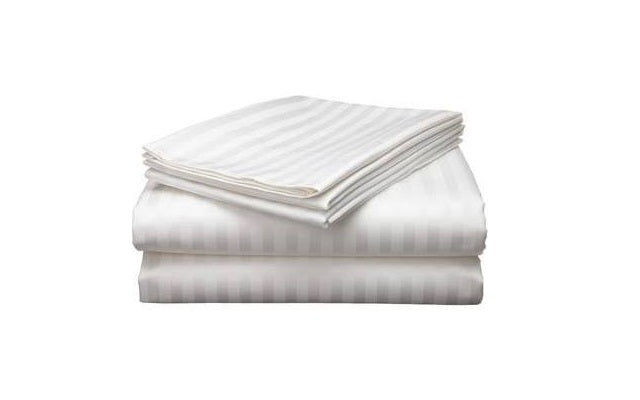 White Stripe Flat Sheet