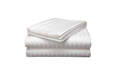 White Stripe Fitted Sheet